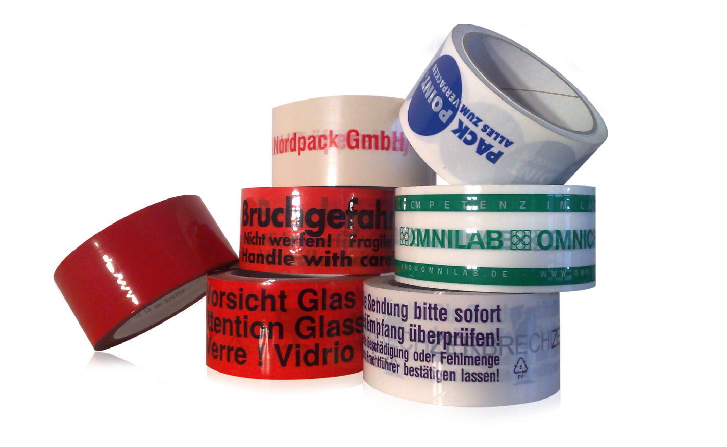 Printed tape, advertising medium for custom advertising messages