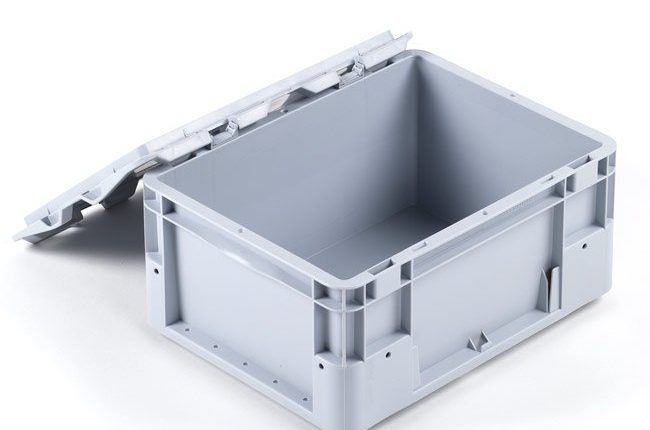 Small load carriers (SLC) made of robust plastic, exchangeable, with a  separate lid
